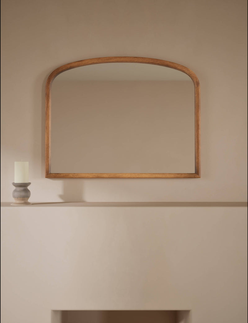Wooden overmantle wall mirror 70x90 cm (British brand)
