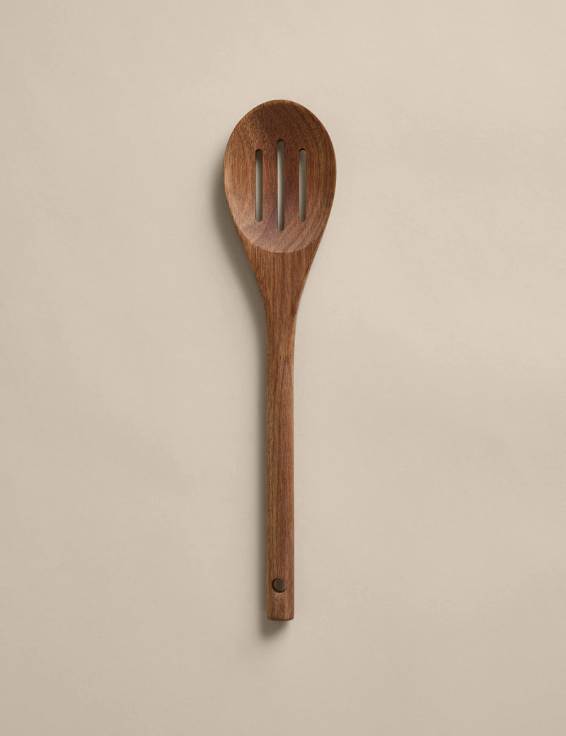 Wooden slotted spoon (British brand)