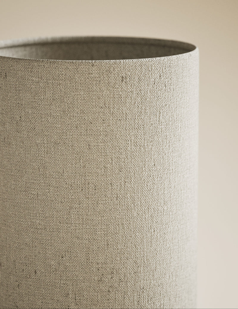 Wooden table lamp 28cm with textured shade, imported from the UK