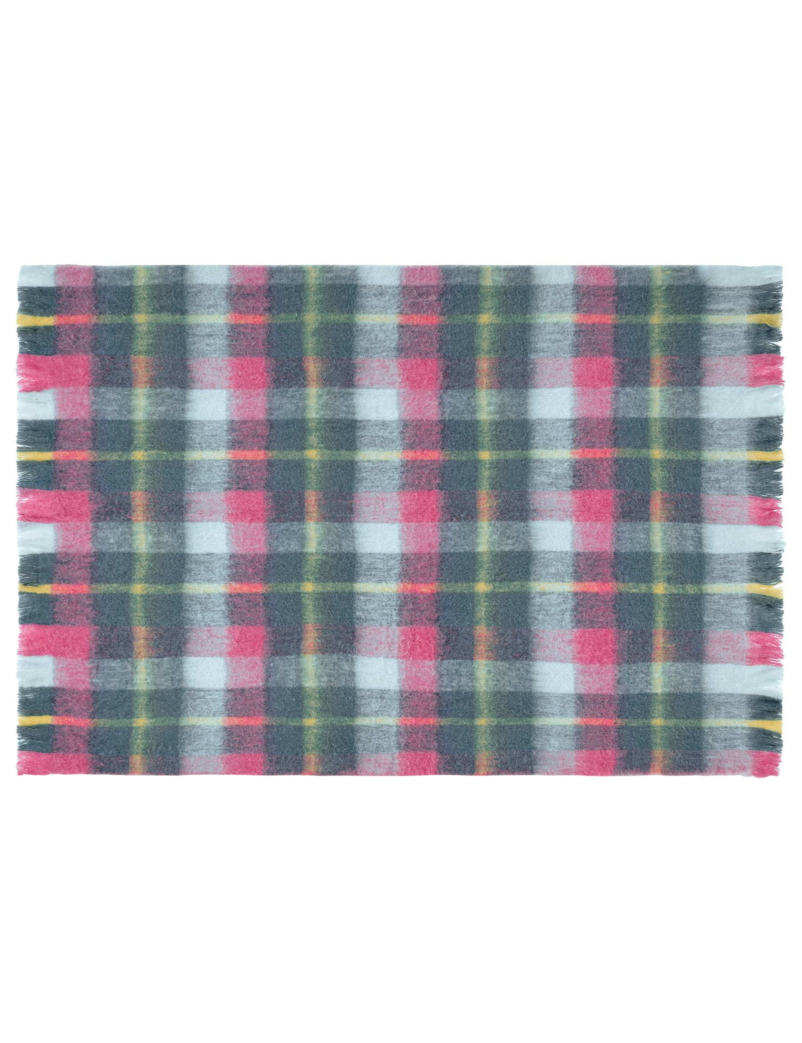 Bluebellgray Highland check wool blend throw 130x170cm (British brand)