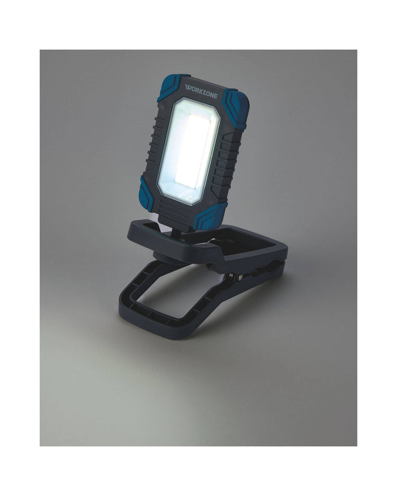 Foldable work light with clip and 360-degree rotation - British product