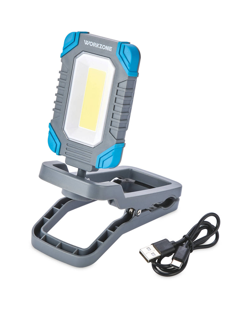Foldable work light with clip and 360-degree rotation - British product