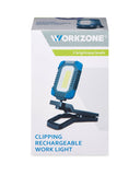Foldable work light with clip and 360-degree rotation - British product