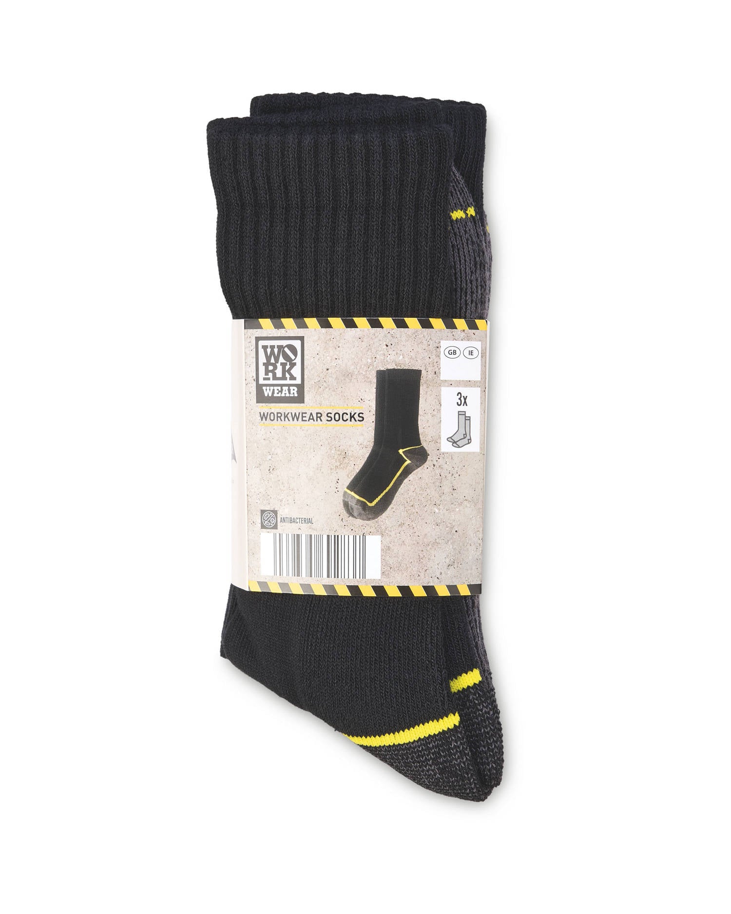 Workwear socks 3 pack with crew fit, (British brand)
