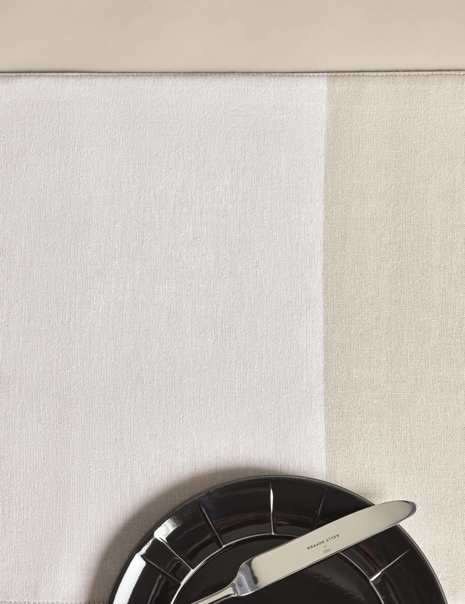 M&S X Kelly Hoppen woven banded table runner 230 cm (British brand)
