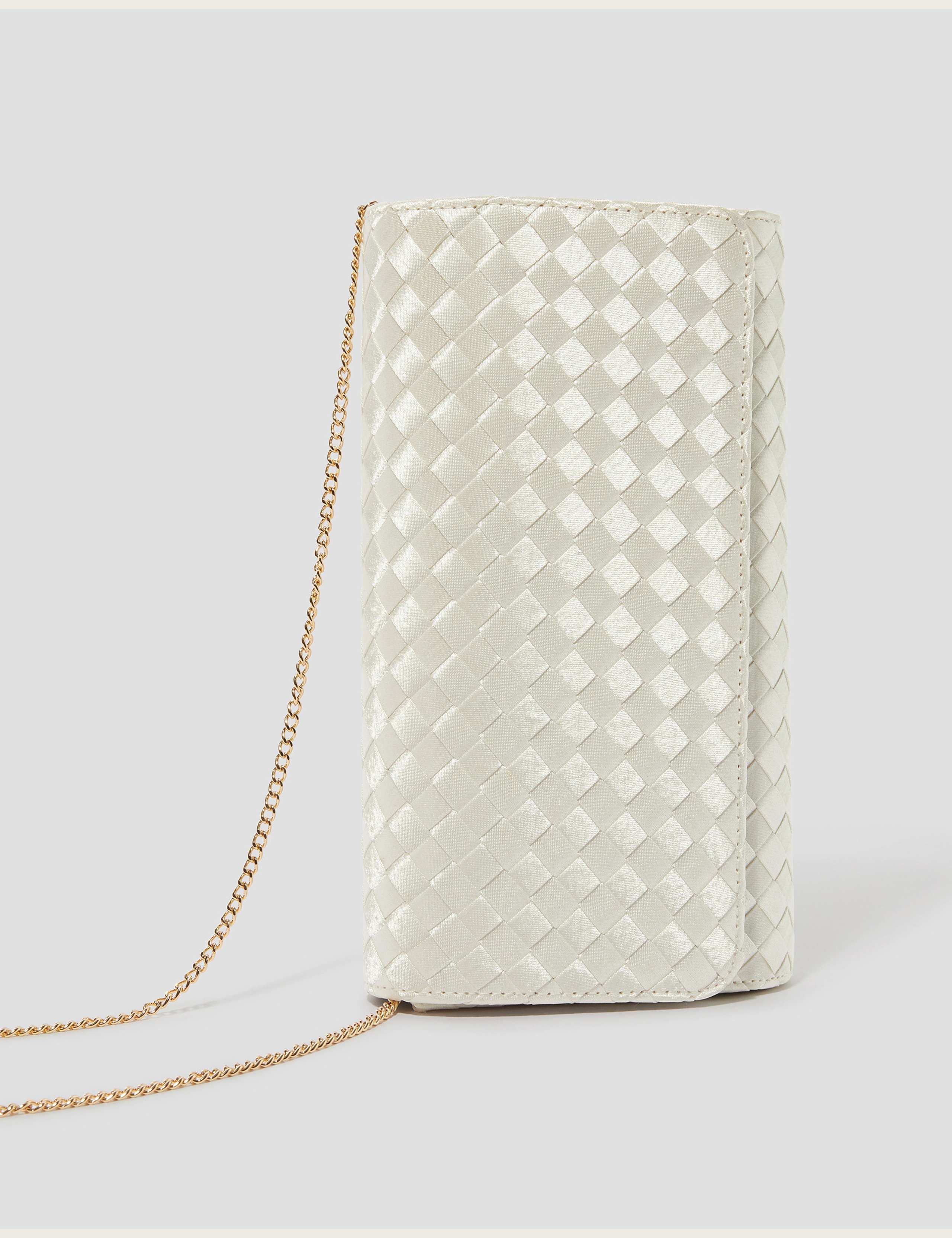 Monsoon woven chain strap clutch bag - British product