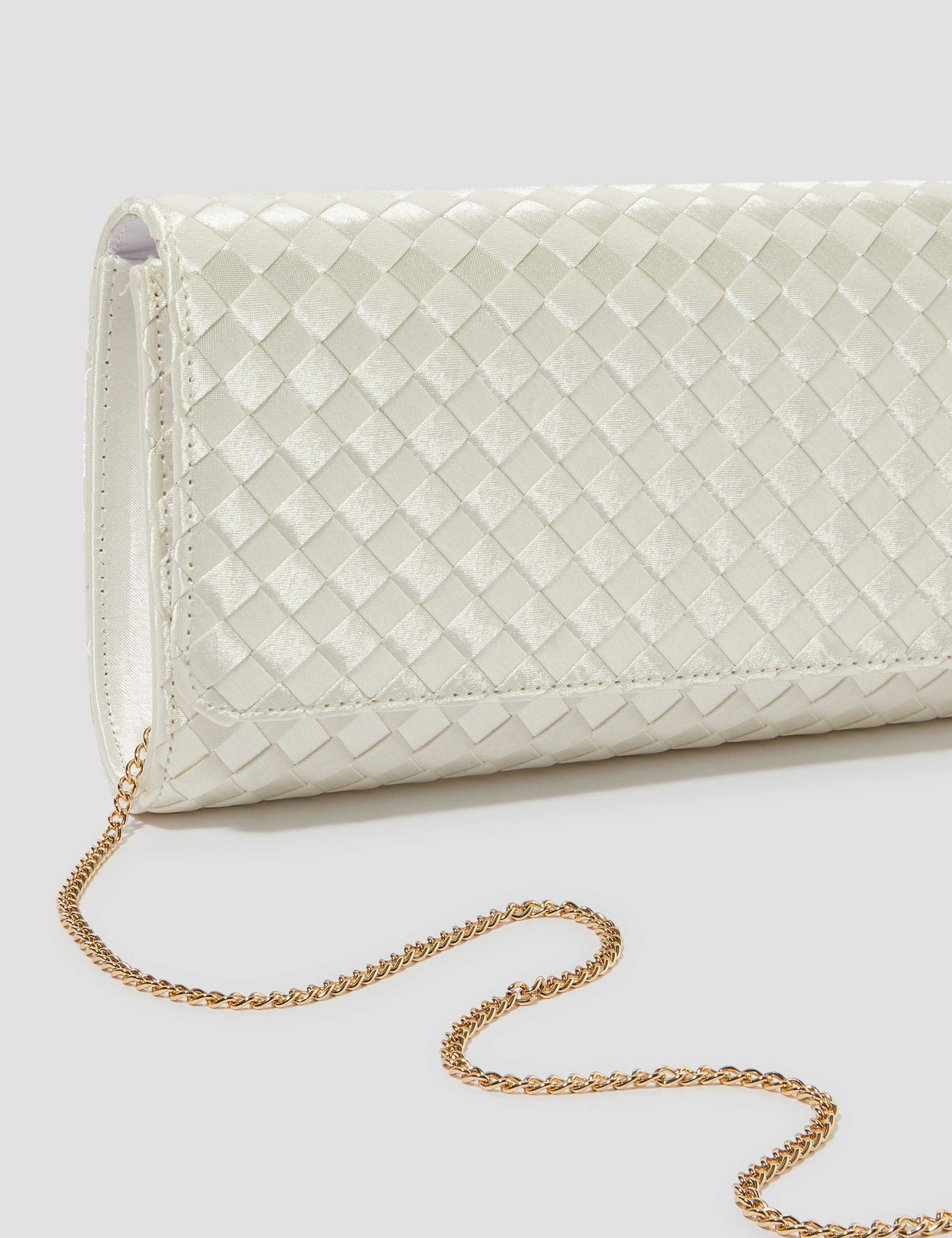 Monsoon woven chain strap clutch bag - British product