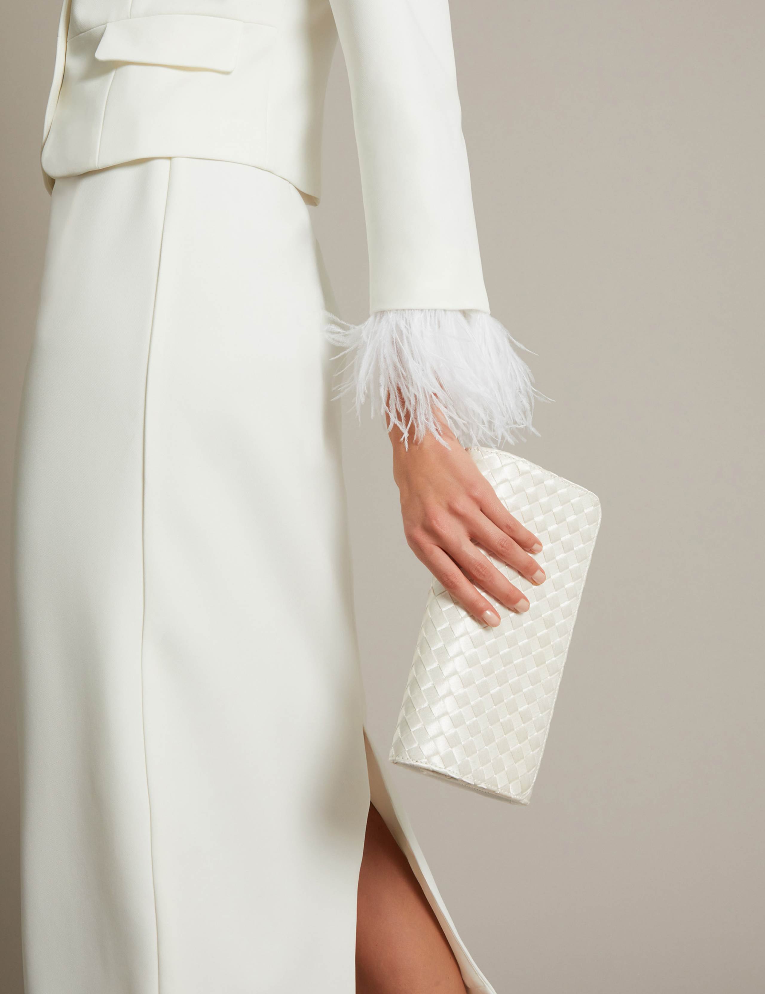 Monsoon woven chain strap clutch bag - British product