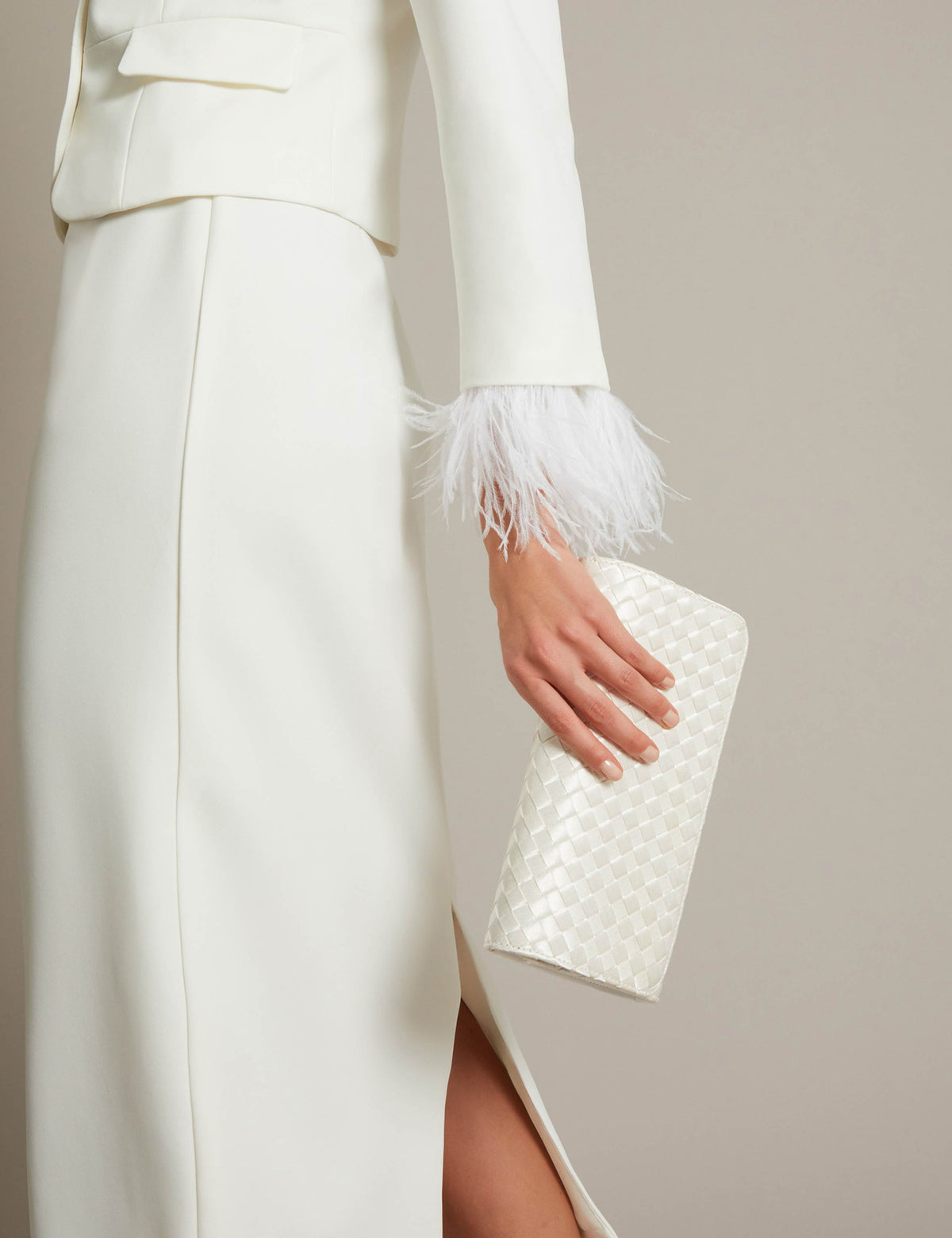 Monsoon woven chain strap clutch bag - British product