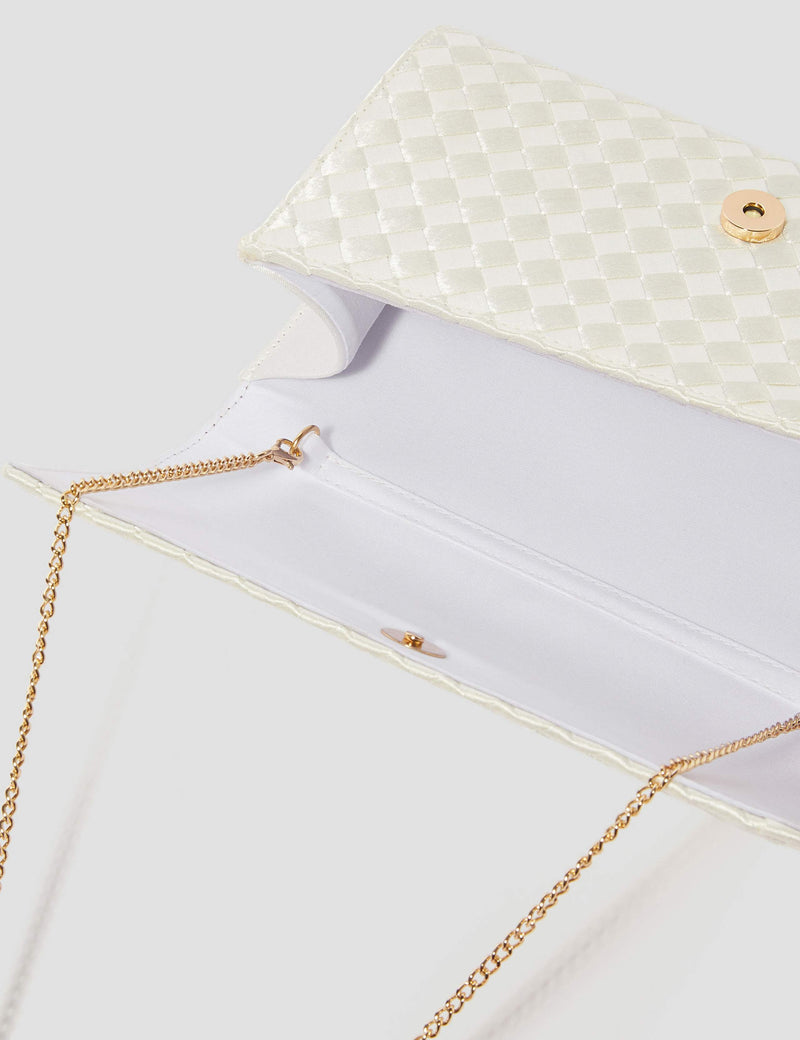 Monsoon woven chain strap clutch bag - British product