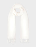 Woven fringed scarf in polyester viscose blend (British brand)