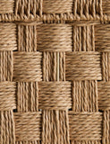 Woven jute small square storage box with lid, UK version