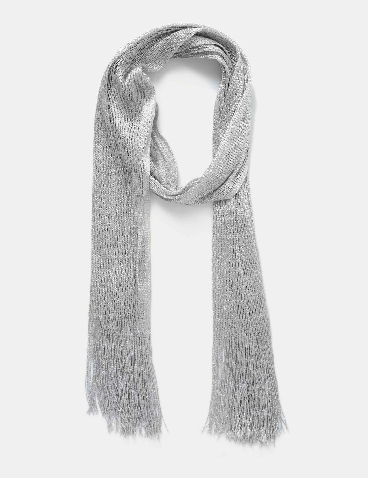 M&S metallic tassel scarf woven polyester - British product