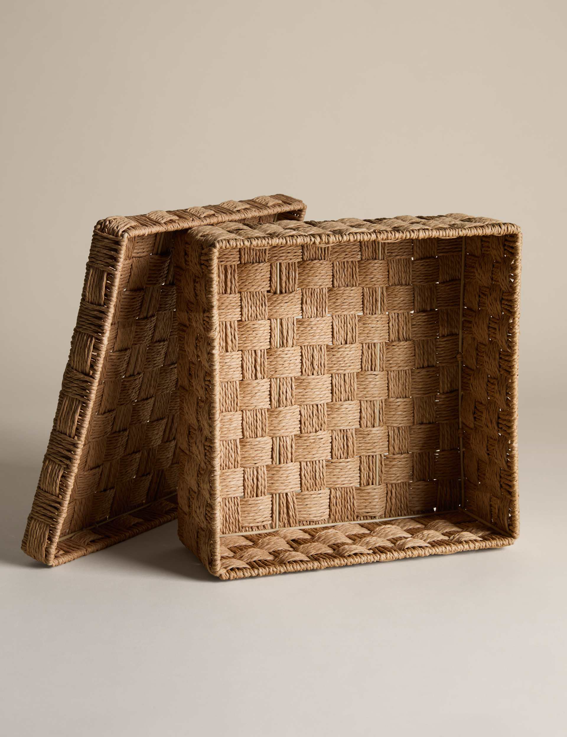 Woven String Storage Box Medium Square 30cm (British brand)