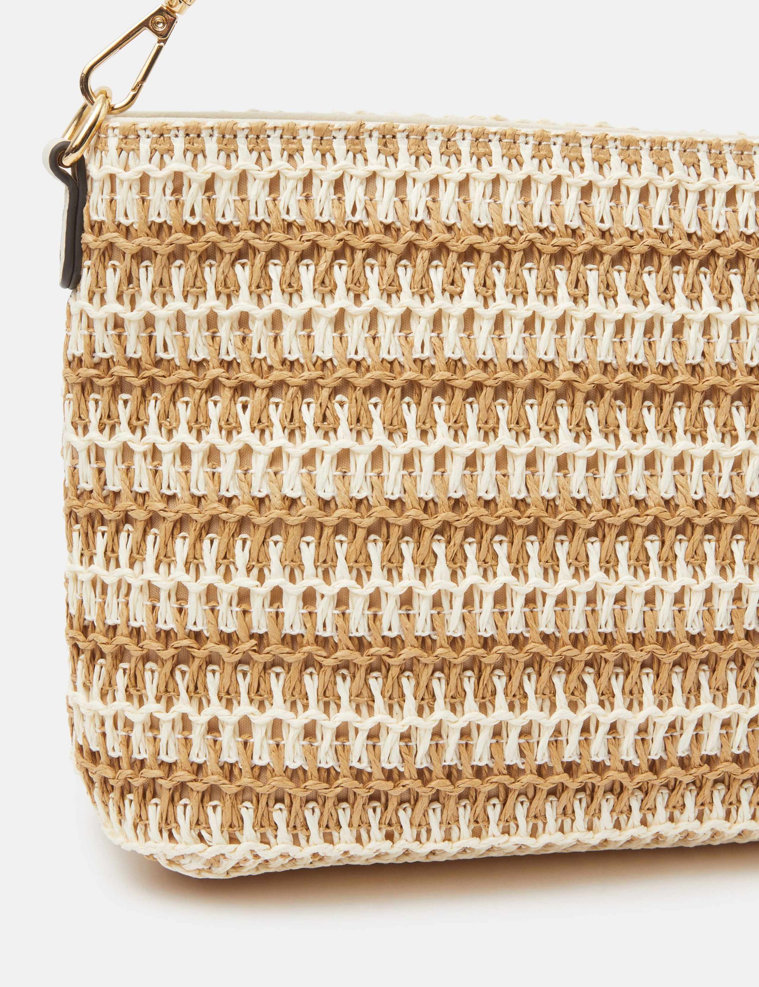 Accessorize woven striped cross body bag, UK version