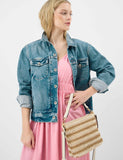Accessorize woven striped cross body bag, UK version