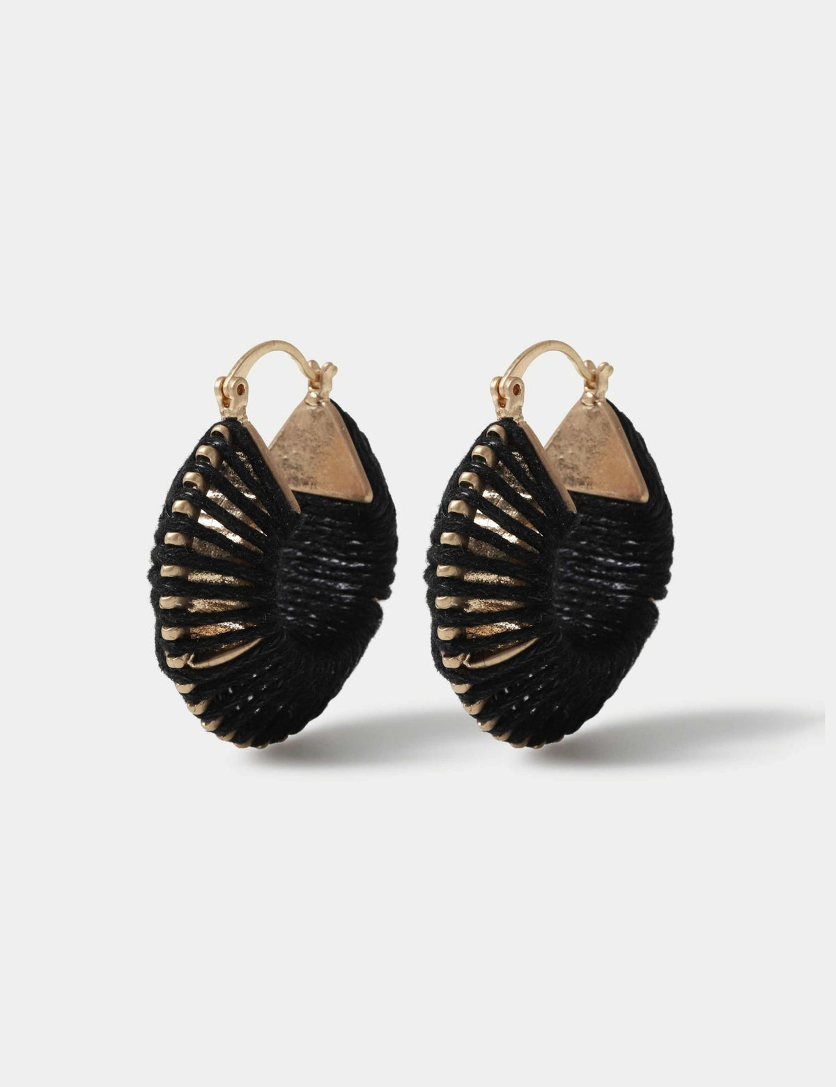 Woven wrapped hoop earrings, imported from the UK