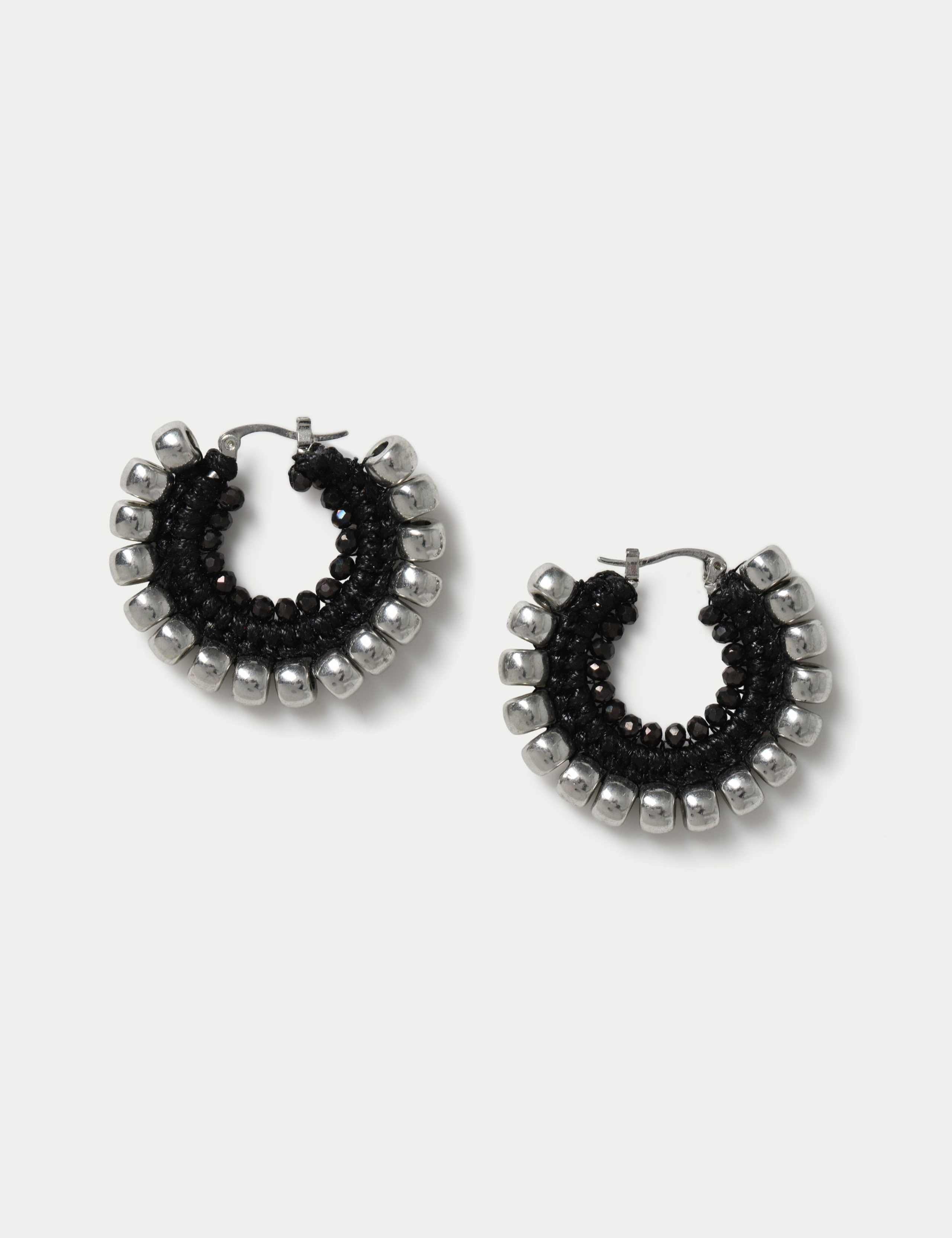 M&S wrapped sphere hoop earring, metal finish (British brand)