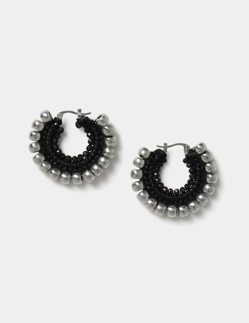 M&S wrapped sphere hoop earring, metal finish (British brand)