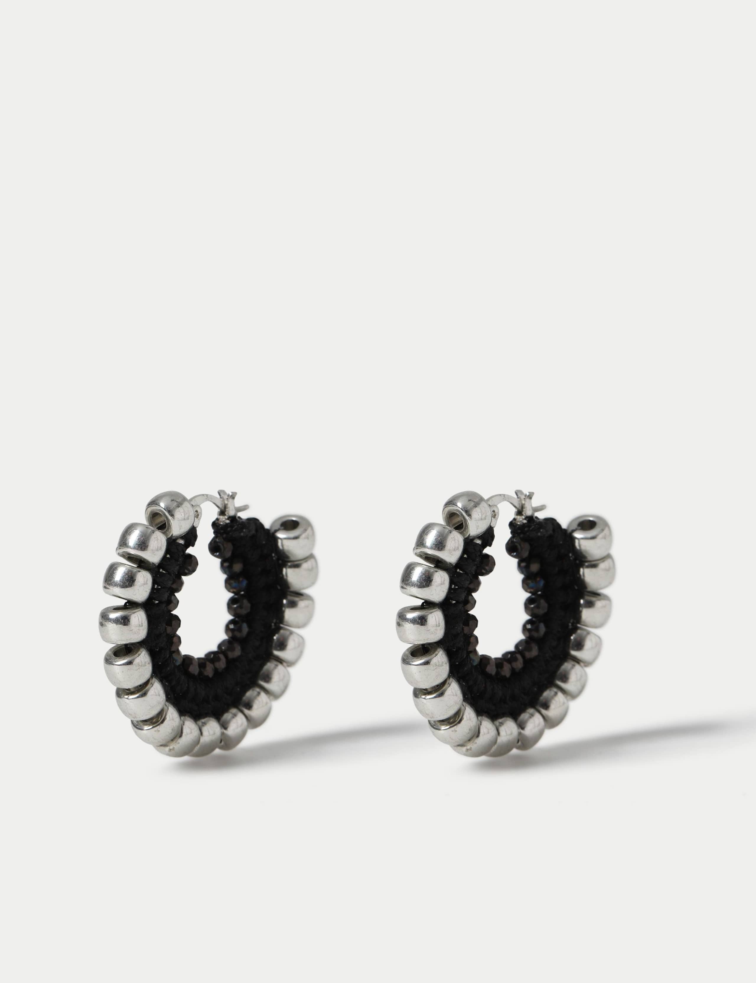 M&S wrapped sphere hoop earring, metal finish (British brand)