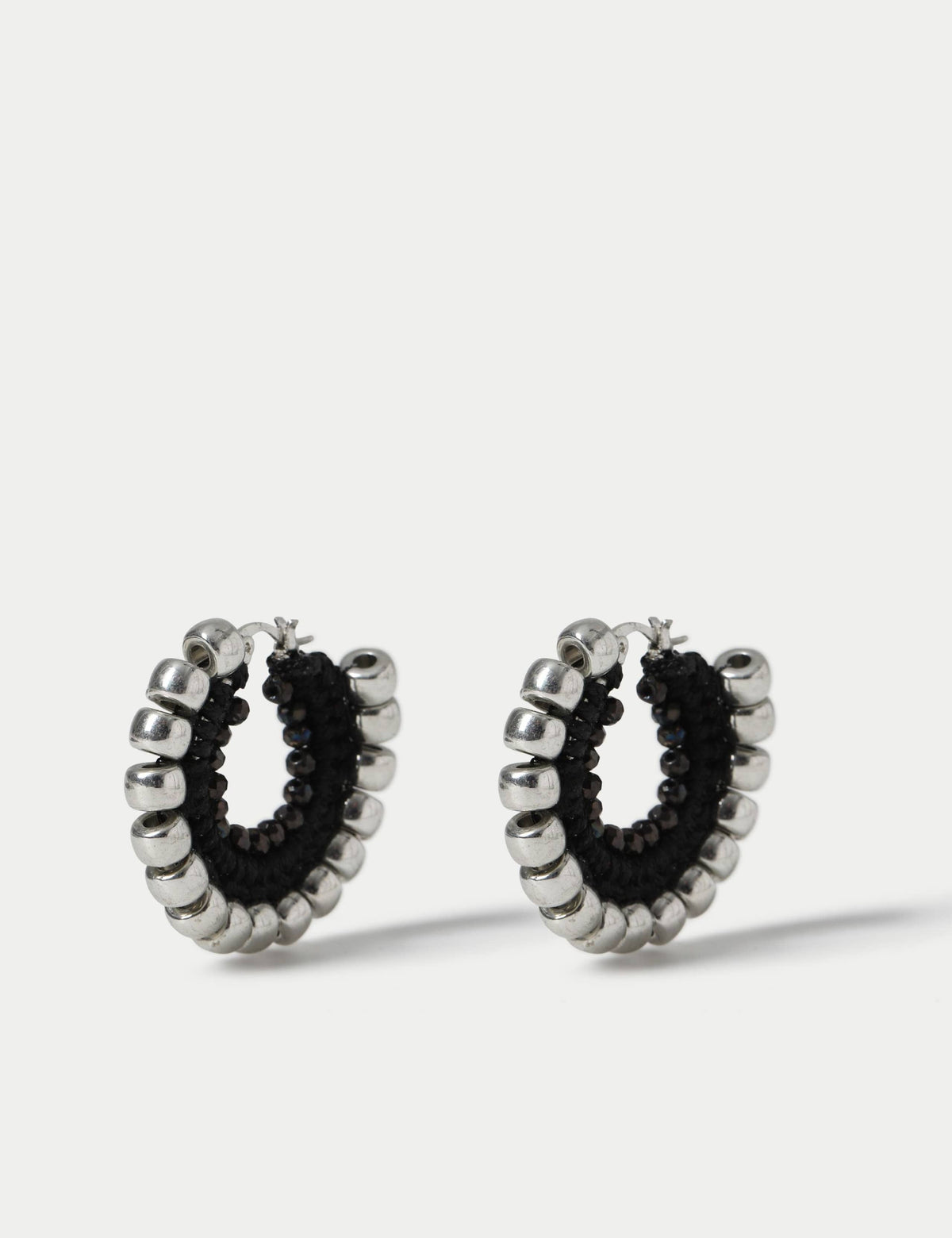 M&S wrapped sphere hoop earring, metal finish (British brand)