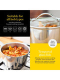 Good Food 3 Piece Stainless Steel Saucepan Set