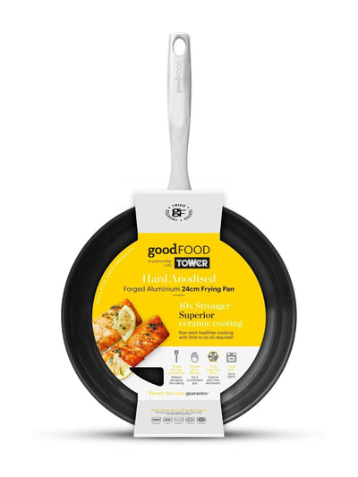 مقلاة للقلي غير لاصقة مطلية بالأنودة الرمادية مقاس 24 سم من GOOD FOOD - اشترِ عبر الإنترنت من McGrocer
