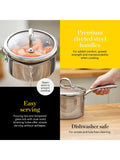 Good Food stainless steel tri-ply cookware set 5-piece, UK version