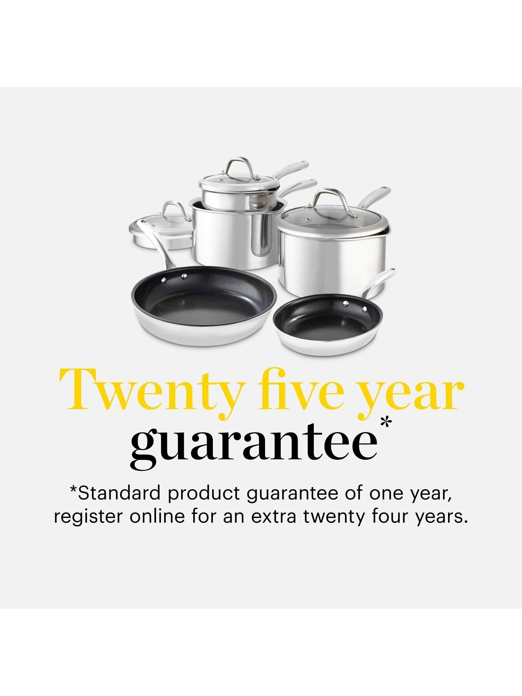Good Food stainless steel tri-ply cookware set 5-piece, UK version
