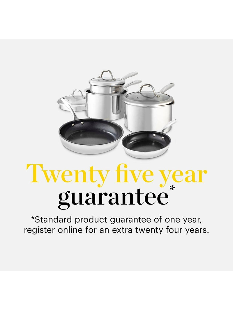 Good Food stainless steel tri-ply cookware set 5-piece, UK version