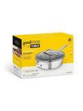 Good Food Stainless Steel Multi-Pan with Tempered Glass Lid