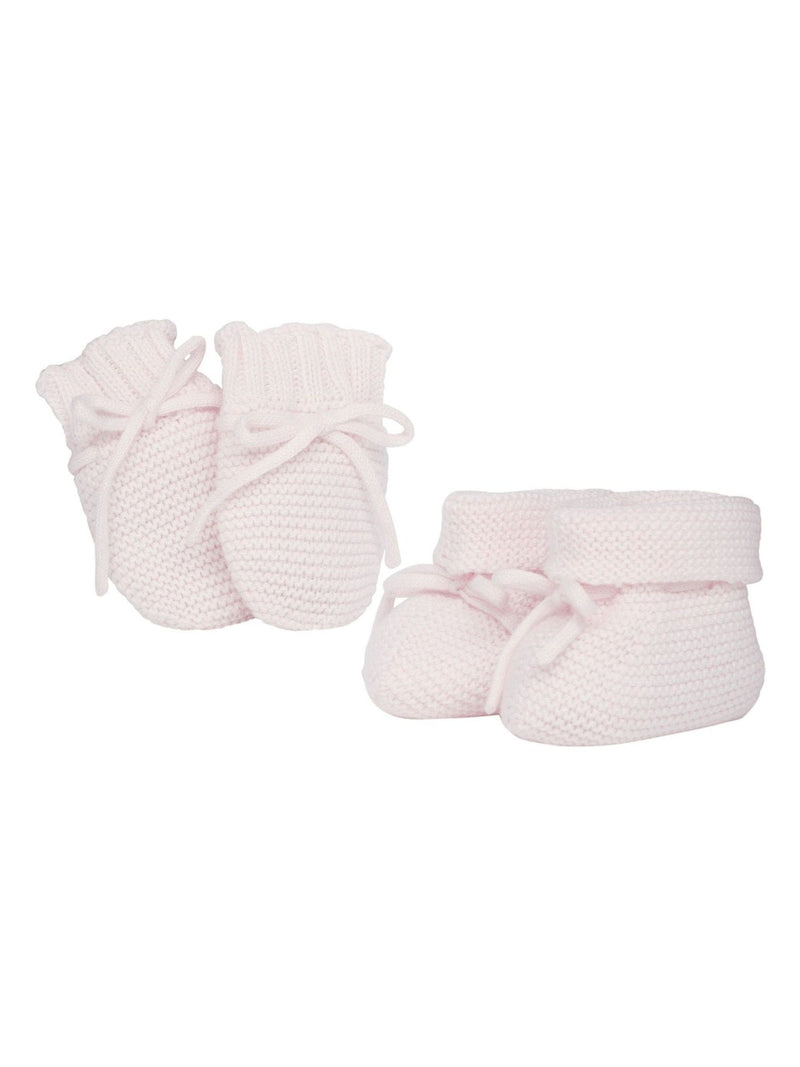 Emile Et Rose pink knitted baby gift set with toy (British brand)