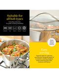 GOOD FOOD Casserole Pan with Tempered Glass Lid 24cm, UK version