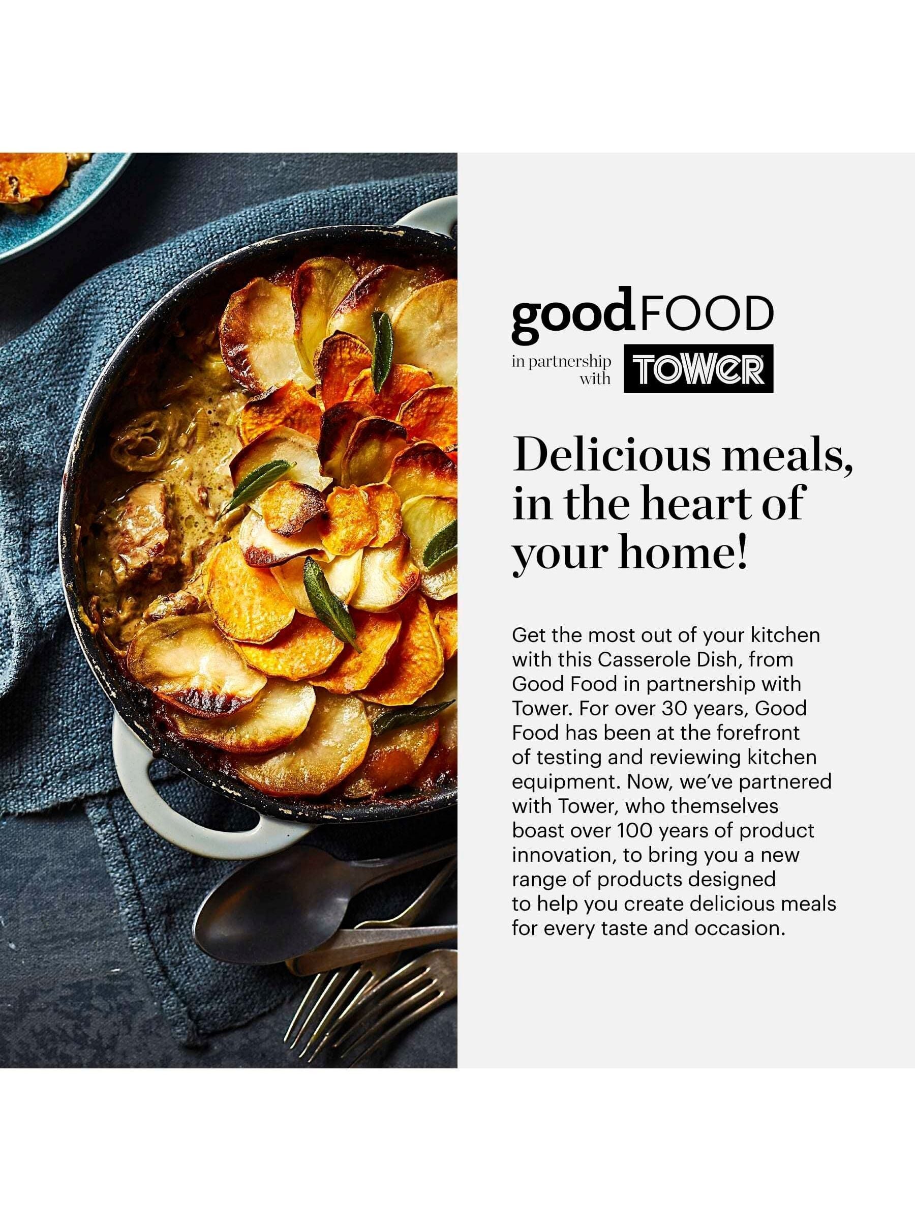 GOOD FOOD Casserole Pan with Tempered Glass Lid 24cm, UK version