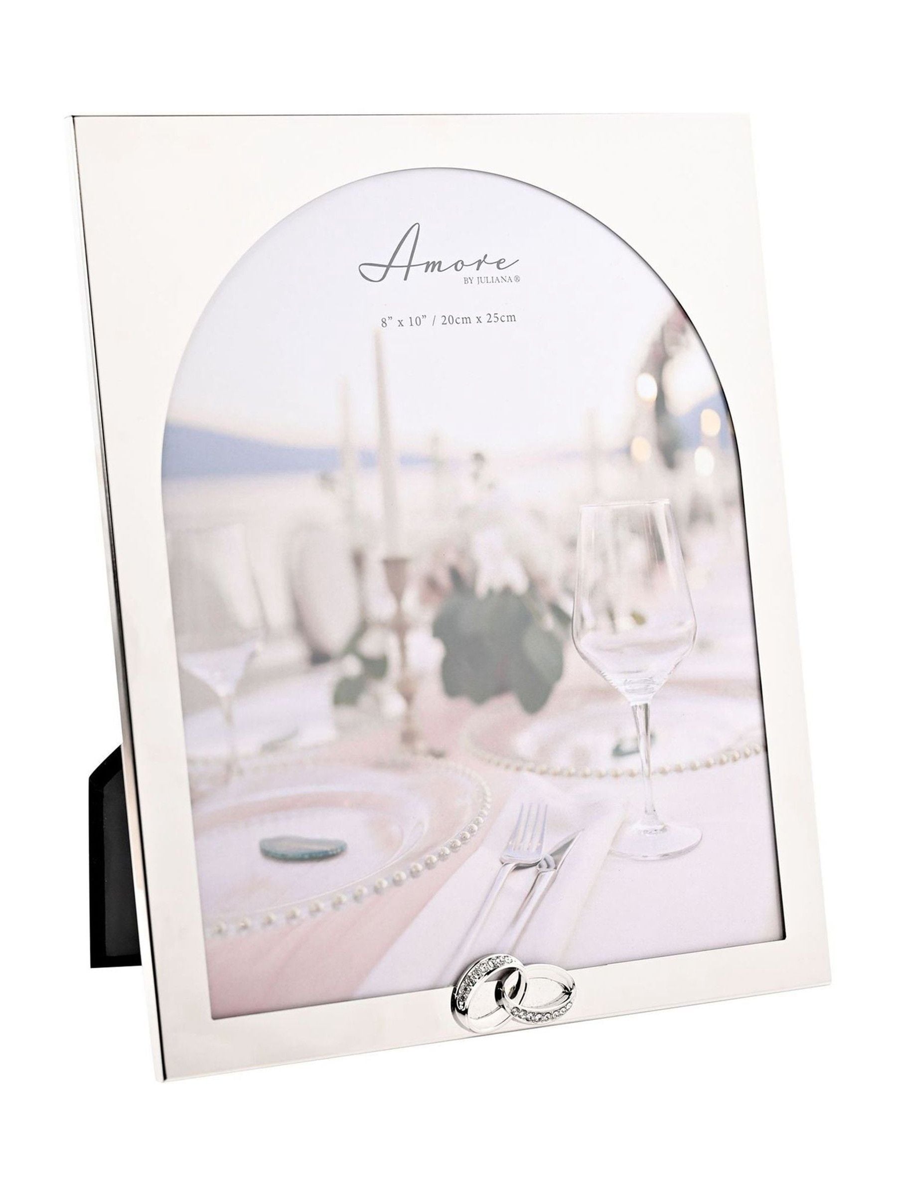 Widdop Silver Amore Arch Photo Frame with Rings 8x10 (British brand)