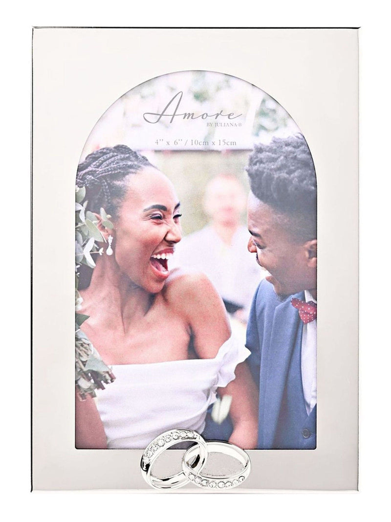 Widdop Silver arch photo frame with rings 4x6 - British product