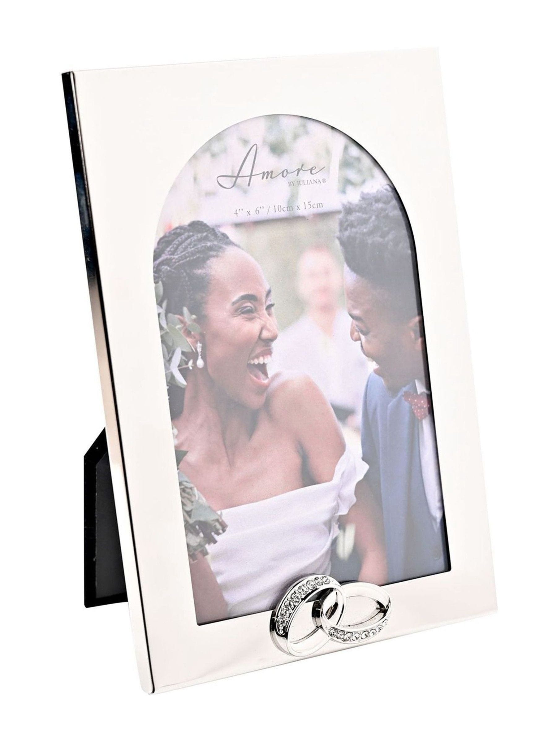 Widdop Silver arch photo frame with rings 4x6 - British product