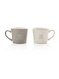 Widdop grey 30th anniversary mugs set of 2 - British product