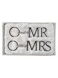 Widdop Mr & Mrs silverplated keyrings set of 2 (British brand)