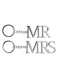 Widdop Mr & Mrs silverplated keyrings set of 2 (British brand)