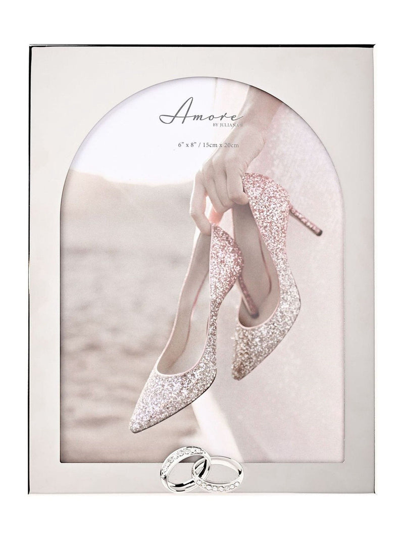Widdop silver arch photo frame with rings 6x8, UK version