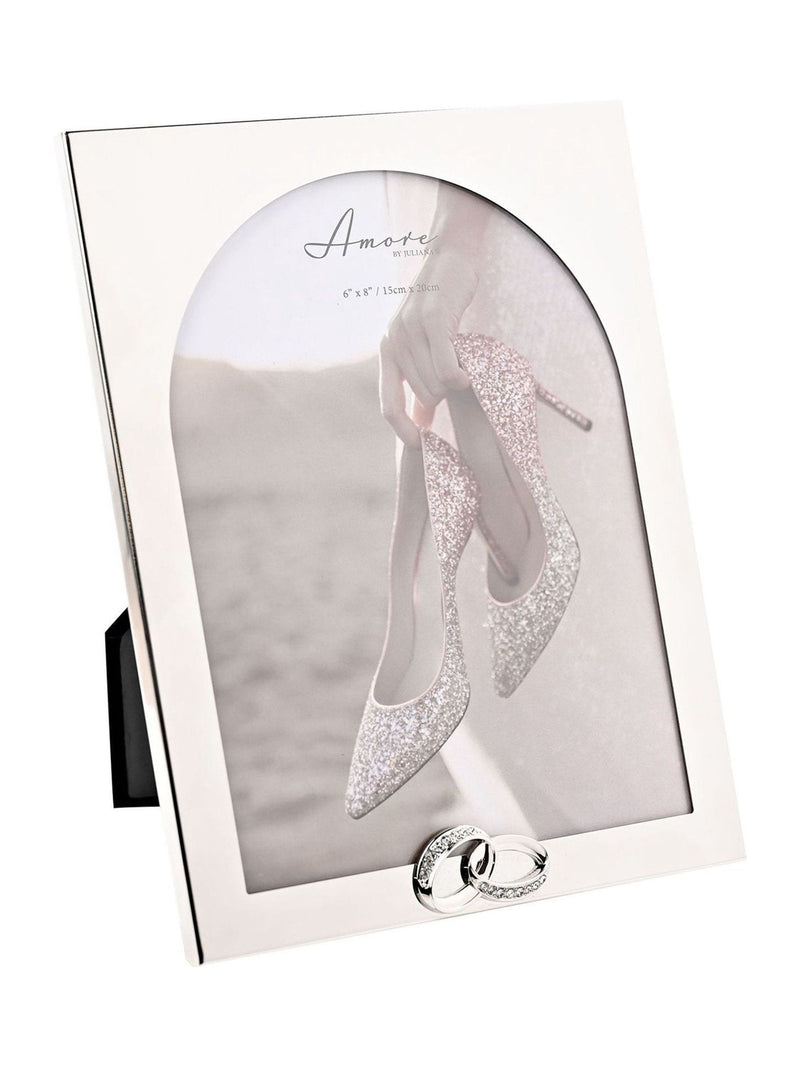 Widdop silver arch photo frame with rings 6x8, UK version