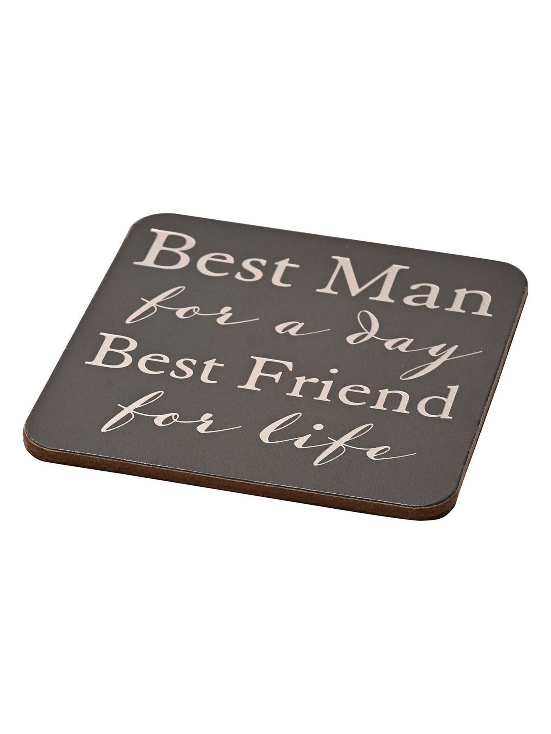 Amore by Juliana Best Man whisky glass and coaster set, UK version