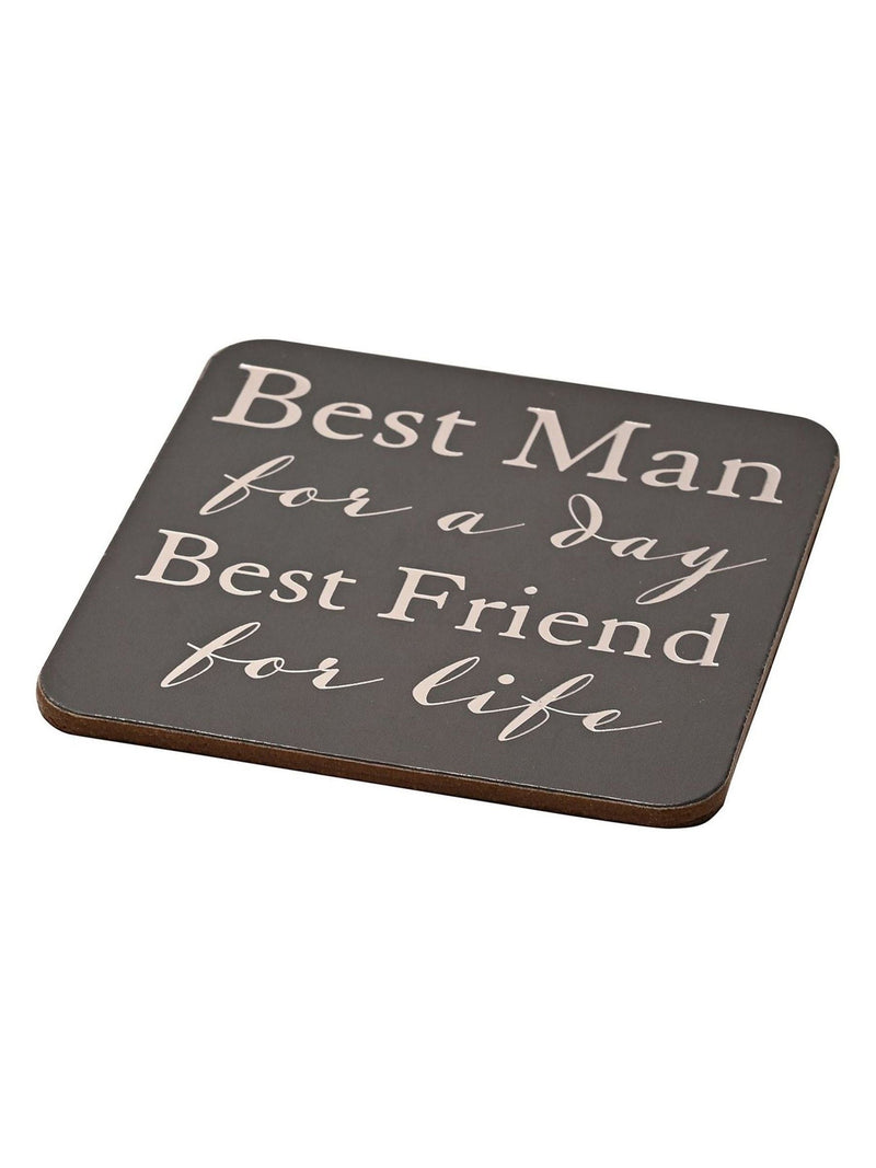 Amore by Juliana Best Man whisky glass and coaster set, UK version