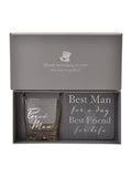 Amore by Juliana Best Man whisky glass and coaster set, UK version