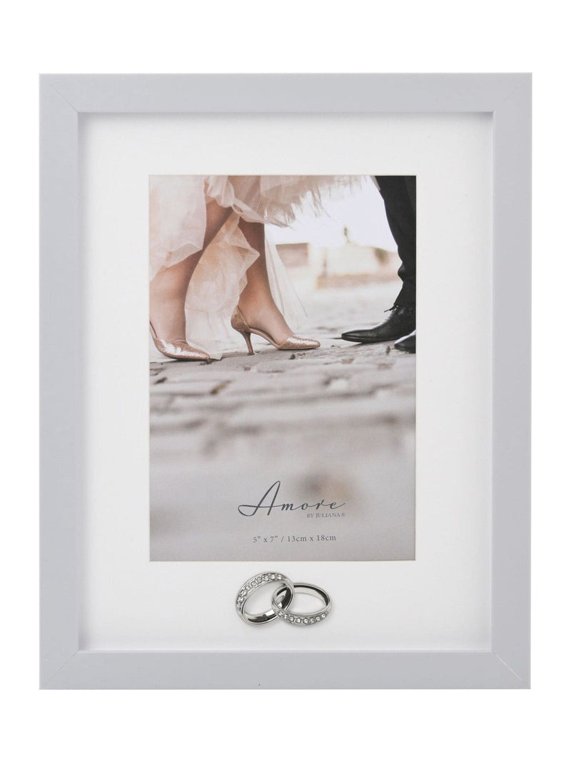 Widdop grey amore photo frame with rings icon 5x7 (British brand)
