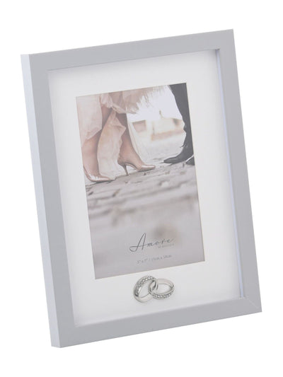 Next Widdop Grey Amore Photo Frame with Rings Icon 5 x 7- Buy online at McGrocer