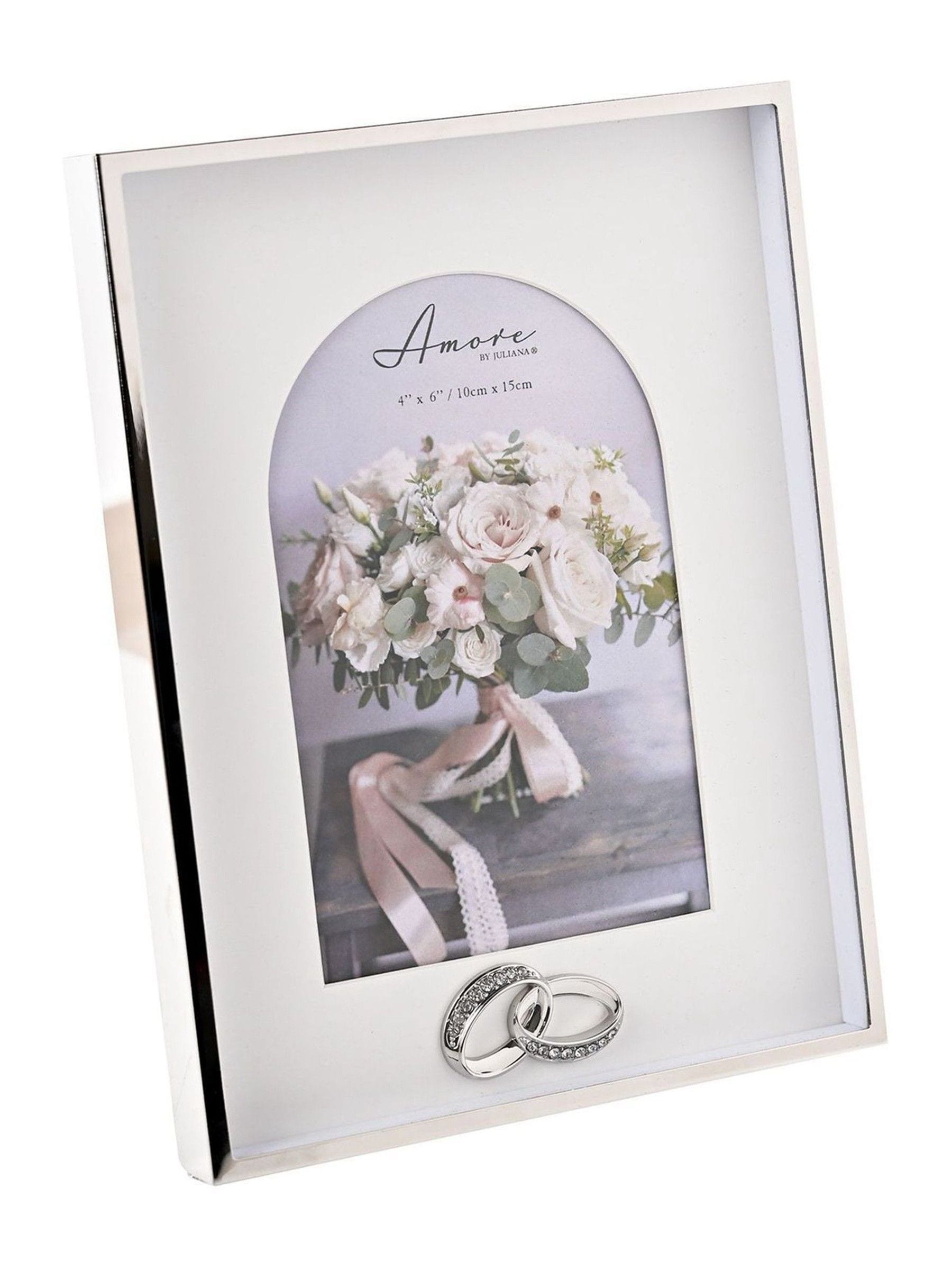 Widdop silver arch photo frame with rings 4x6, imported from the UK