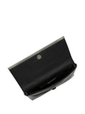 Lotus Black Patent Clutch Handbag