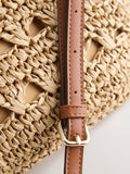 Natural raffia effect cross-body bag with recycled lining (British brand)